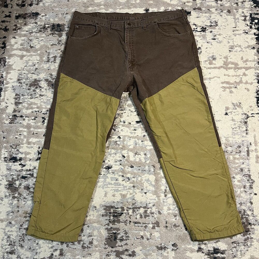Wrangler Brush Guard Upland Hunting Pants Men Sz 42x30(28.5) Brown Nylon USA